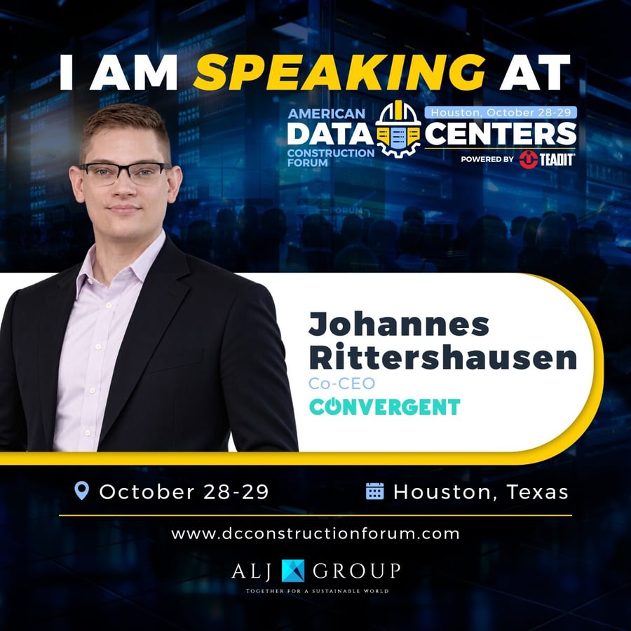 Convergent Energy and Power’s Johannes Rittershausen to Speak at American Data Centers Construction Forum